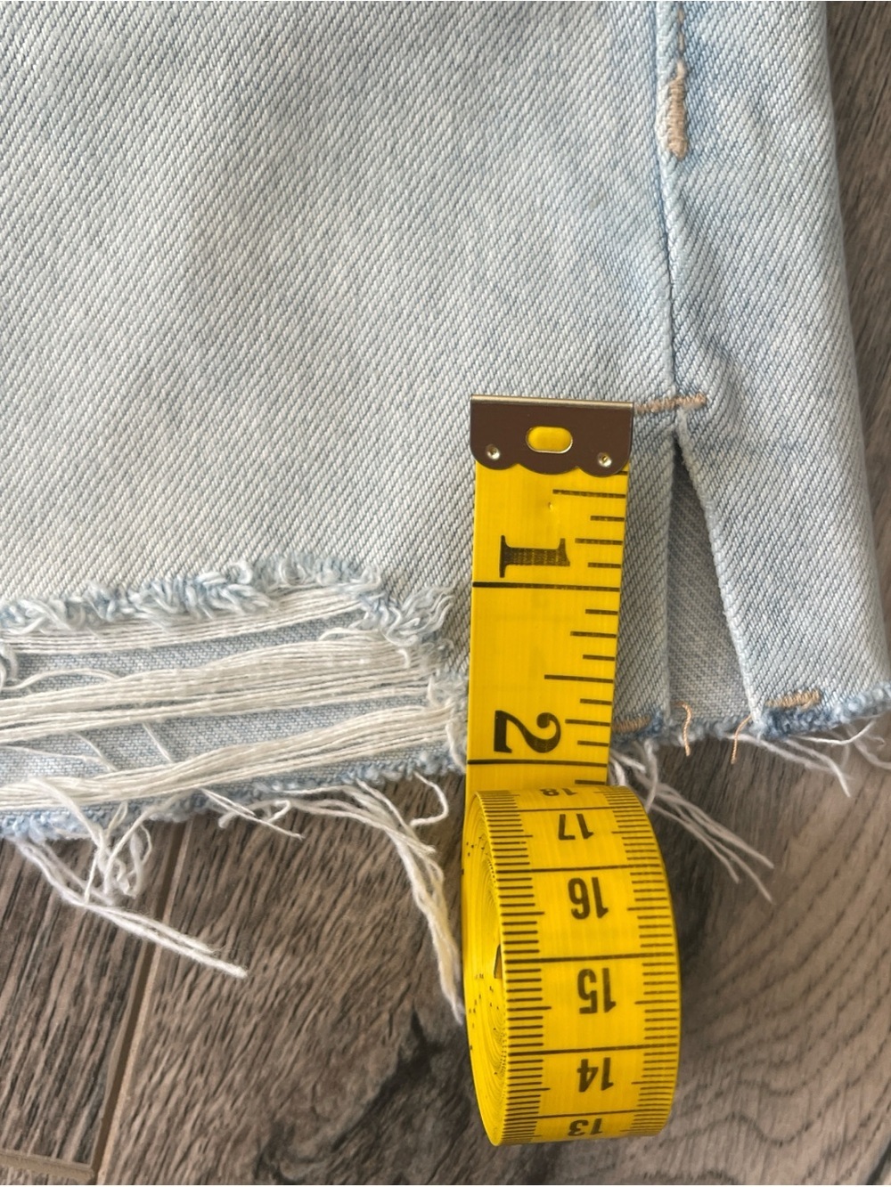Garage Light Blue Distressed Denim Shorts - Picture 3 of 8